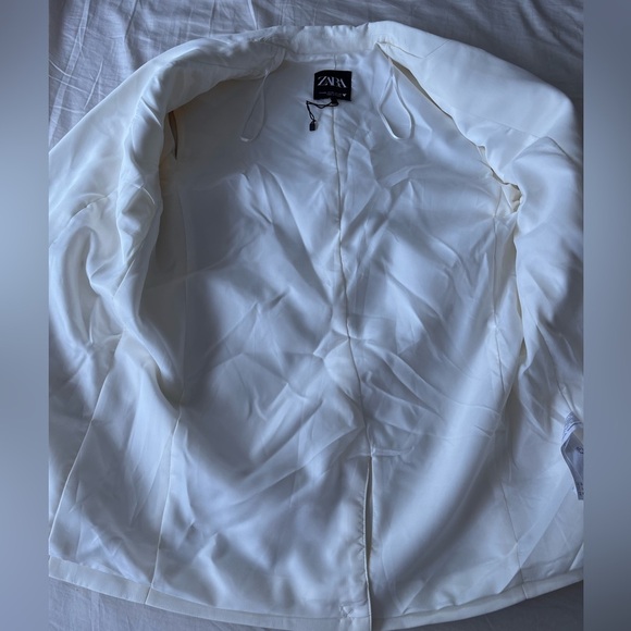 NWOT Zara Ecru Cutout Blazer XS - Picture 10 of 16